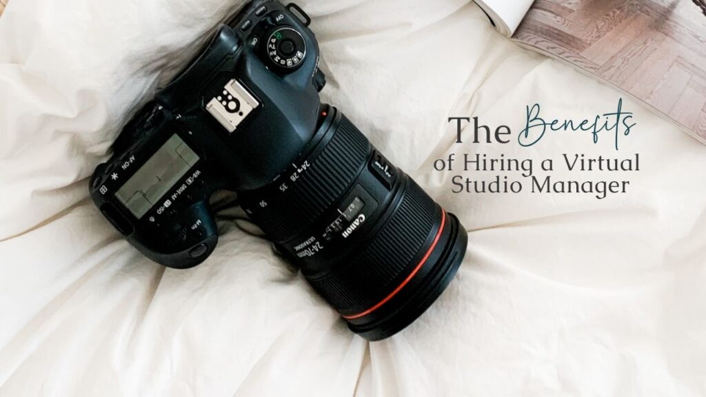 photographers camera and the discussion of the benefits of hiring a virtual studio manager