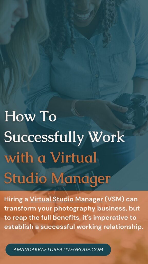 photographer and virtual studio manager discussing how to successfully work with a virtual studio manager