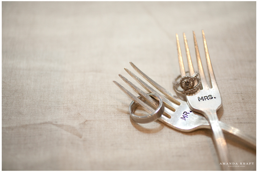 wedding rings on personalized forks - amanda kraft photography to demonstrate how to craft the perfect blog post for photographers