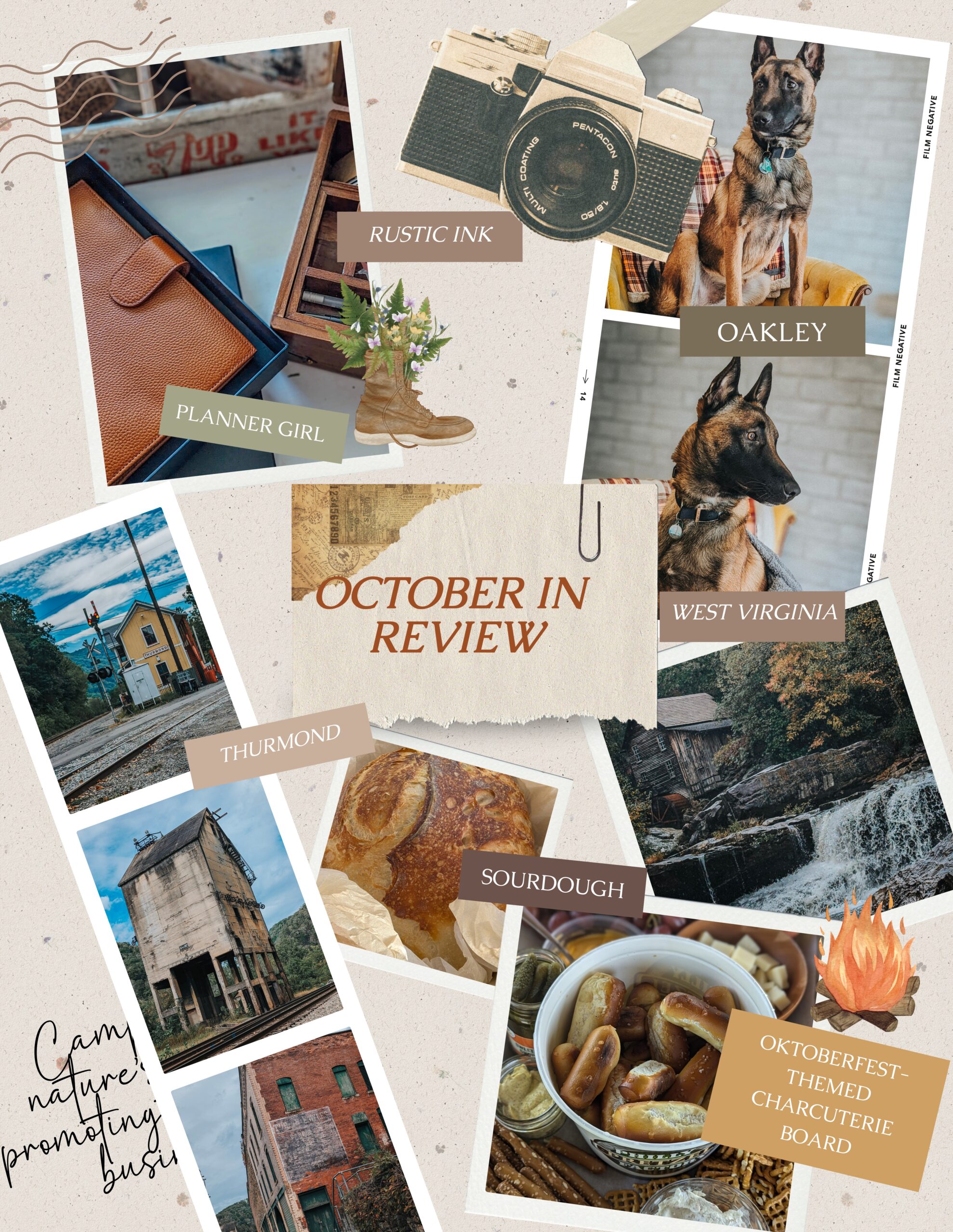 october in review scrapbook page